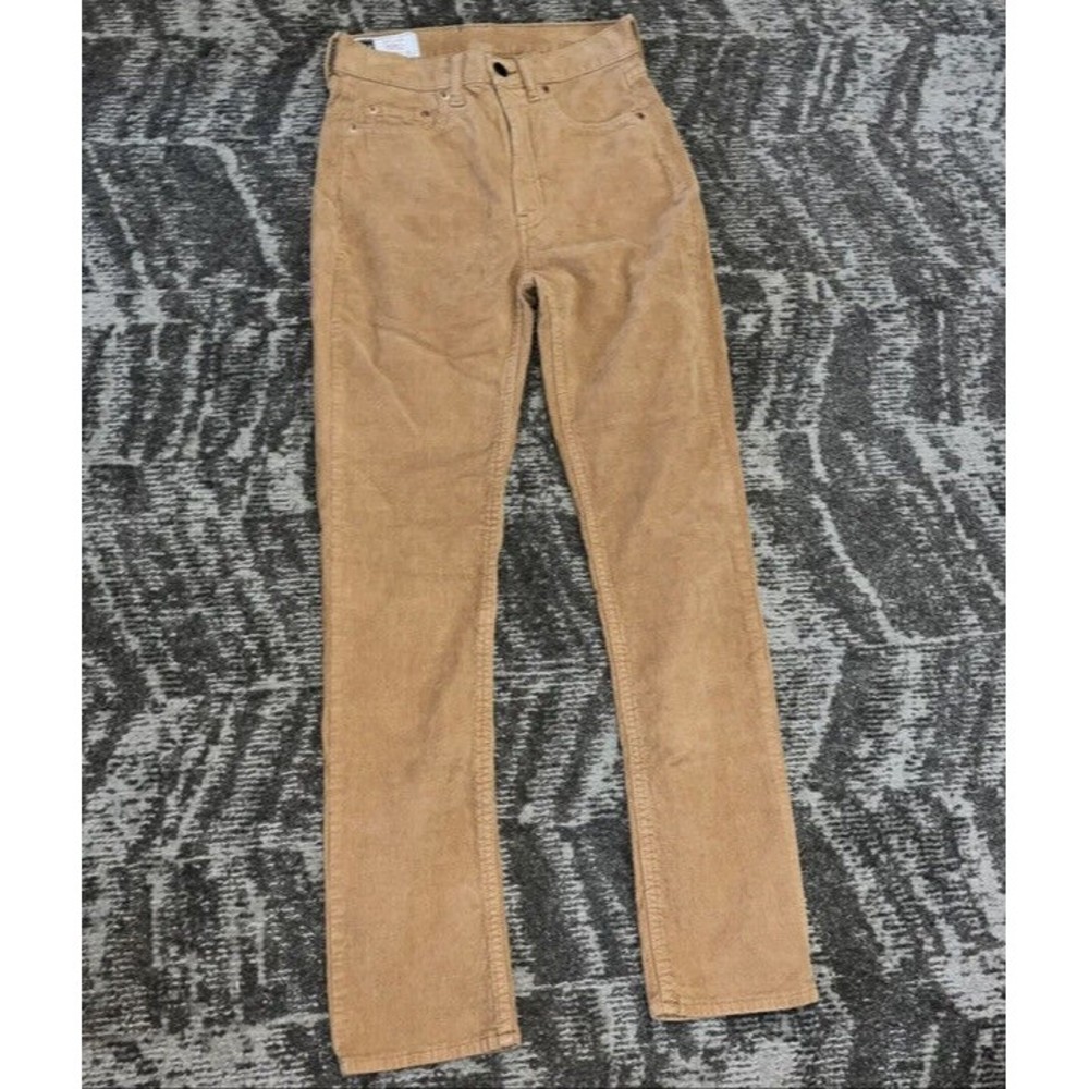 GAP Denim Cigarette High Rise Skinny Corduroy Jeans Pants Brown Sz 24 EUC